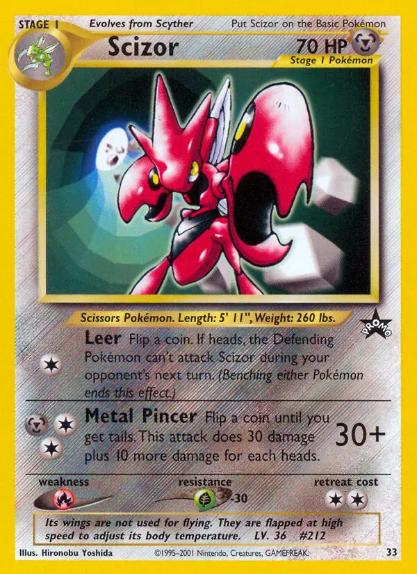 Scizor Common rarity Wizards Black Star Promos Pokémon card price