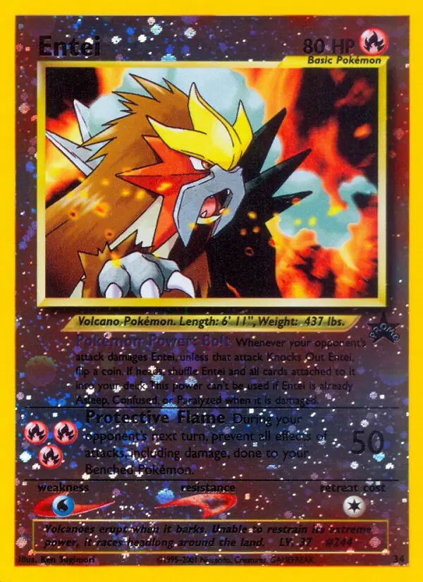 Entei Common rarity Wizards Black Star Promos Pokémon card price