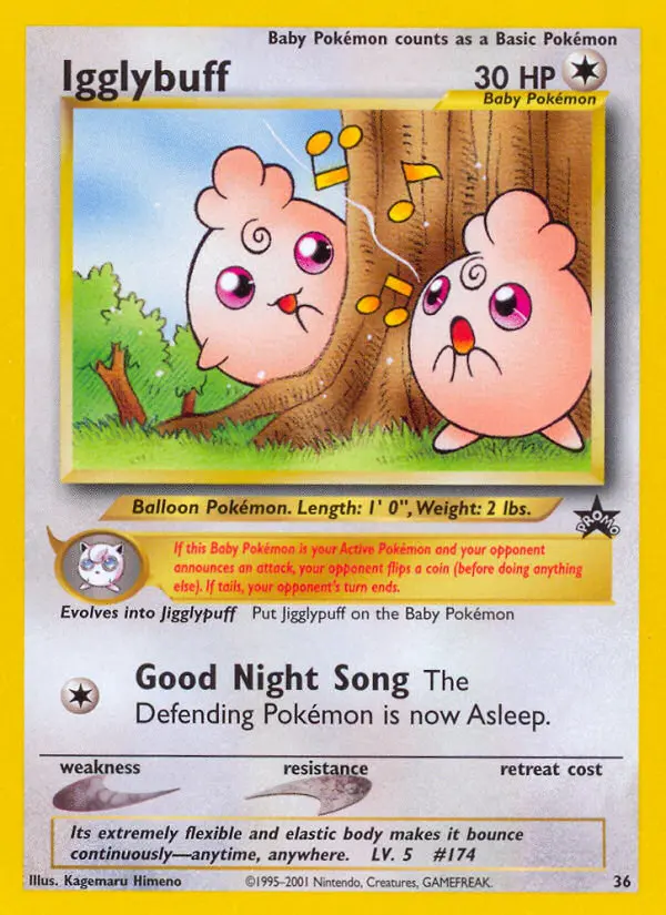 Igglybuff Common rarity Wizards Black Star Promos Pokémon card price