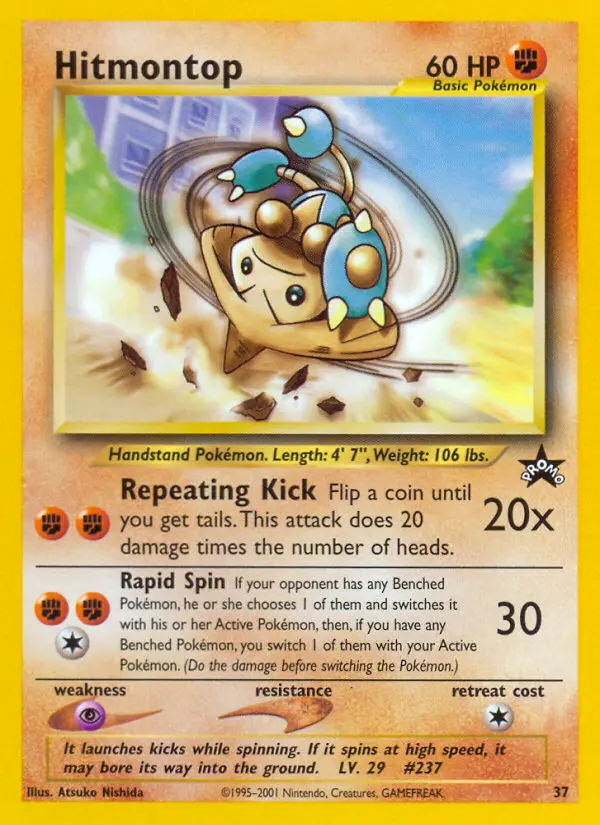 Hitmontop Common rarity Wizards Black Star Promos Pokémon card price