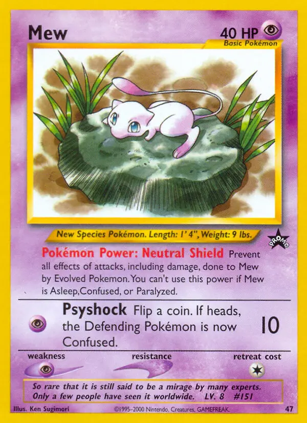 Mew Common rarity Wizards Black Star Promos Pokémon card price