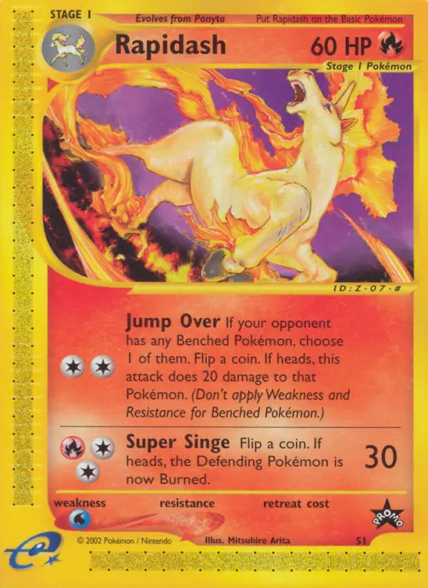 Rapidash Common rarity Wizards Black Star Promos Pokémon card price