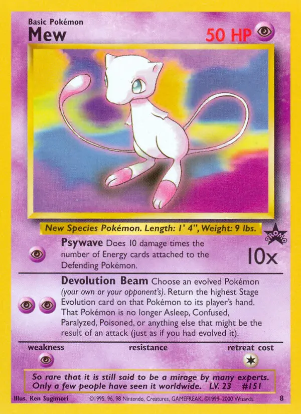 Mew Common rarity Wizards Black Star Promos Pokémon card price