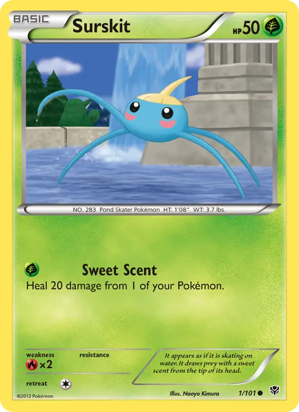 Surskit Common rarity Plasma Blast Pokémon card price — $0.76