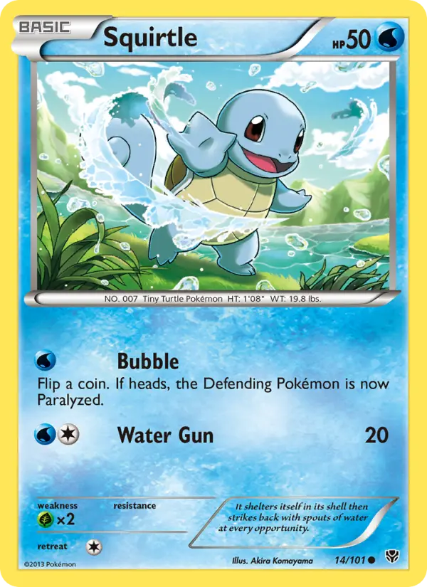 Squirtle Common rarity Plasma Blast Pokémon card price — $12.18