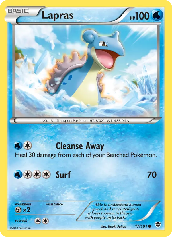 Lapras Common rarity Plasma Blast Pokémon card price — $4.97