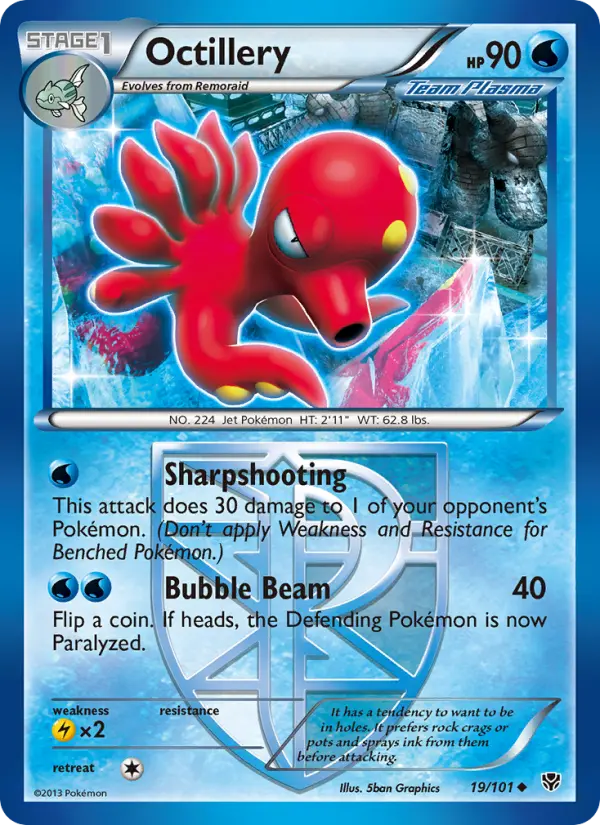 Octillery Uncommon rarity Plasma Blast Pokémon card price — $0.87