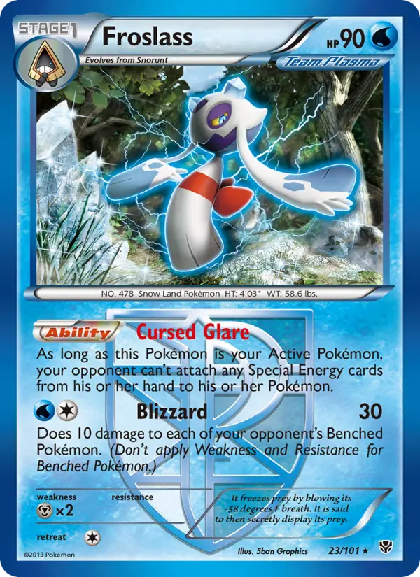 Froslass Rare rarity Plasma Blast Pokémon card price — $1.94