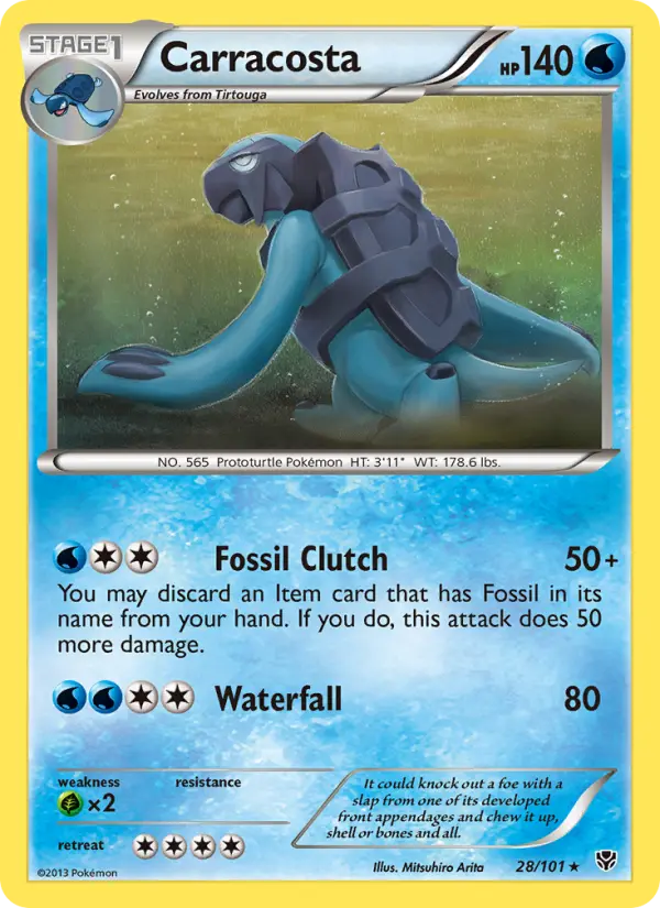 Carracosta Rare rarity Plasma Blast Pokémon card price — $1.96