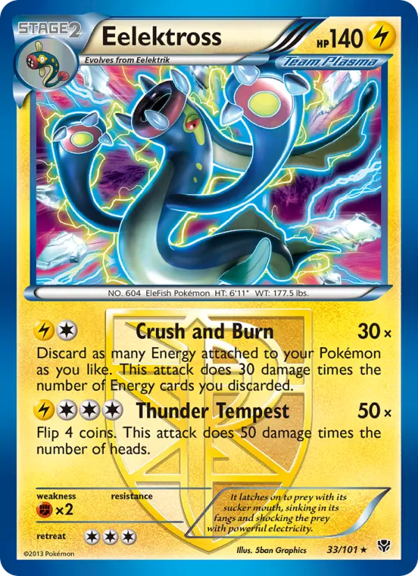 Eelektross Rare rarity Plasma Blast Pokémon card price — $2.01