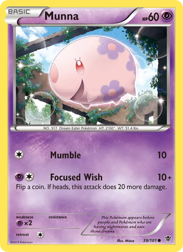 Munna Common rarity Plasma Blast Pokémon card price — $0.59