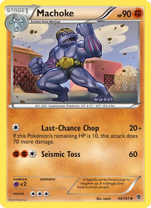 Machoke Uncommon rarity Plasma Blast Pokémon card price — $1.00