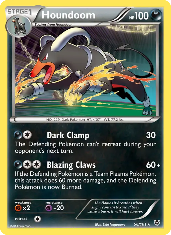 Houndoom Rare rarity Plasma Blast Pokémon card price — $9.83