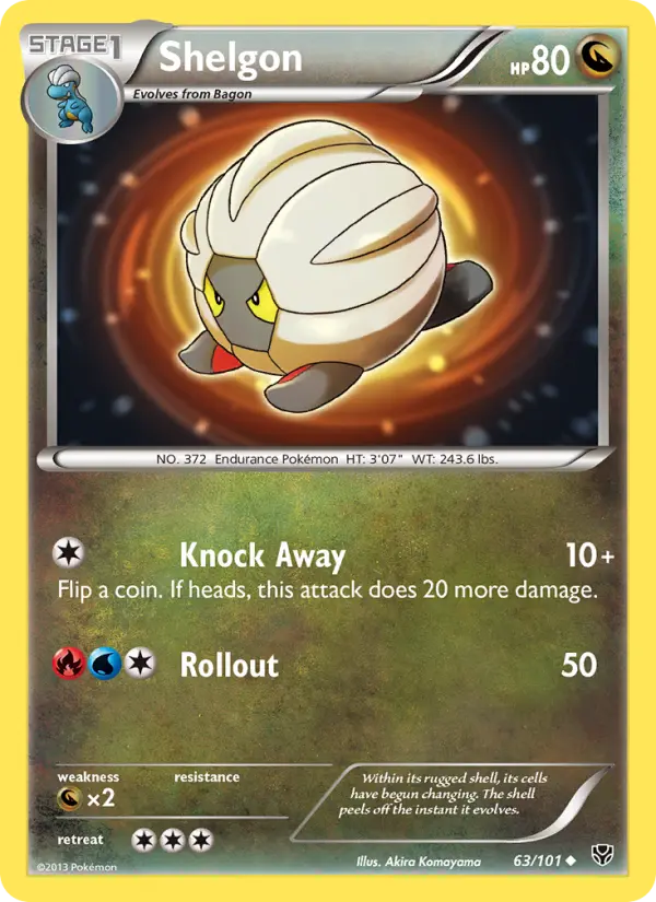 Shelgon Uncommon rarity Plasma Blast Pokémon card price — $0.76