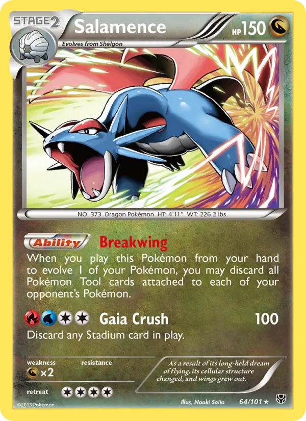 Salamence Rare rarity Plasma Blast Pokémon card price — $8.70