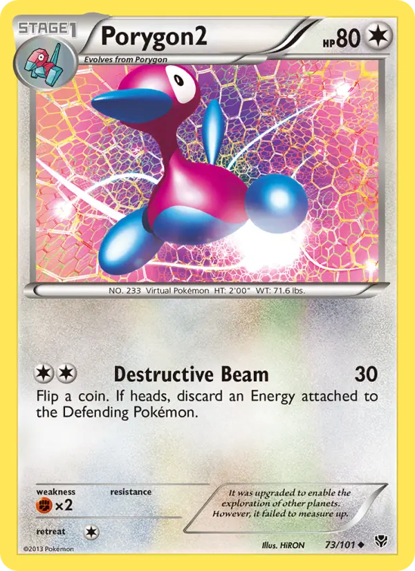 Porygon2 Uncommon rarity Plasma Blast Pokémon card price — $0.96