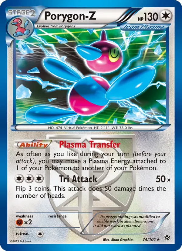 Porygon-Z Rare rarity Plasma Blast Pokémon card price — $4.22