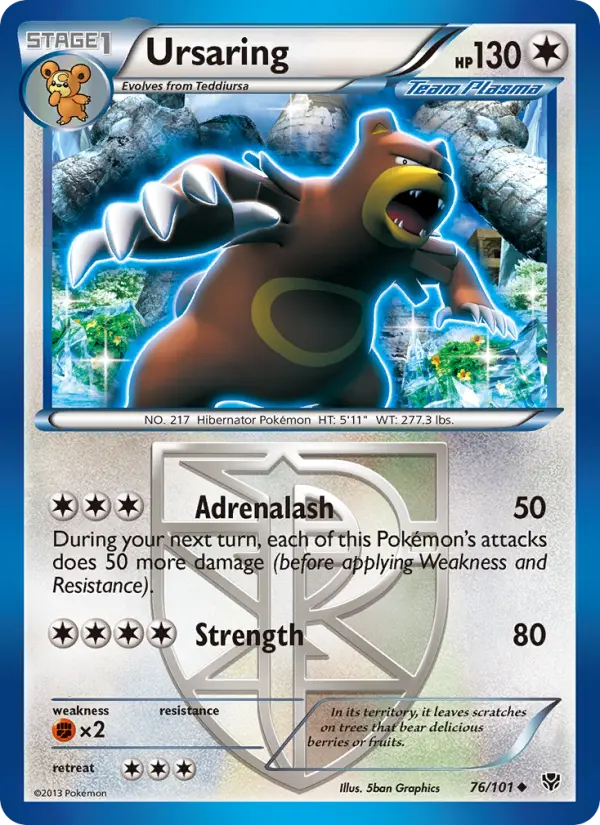 Ursaring Uncommon rarity Plasma Blast Pokémon card price — $1.26