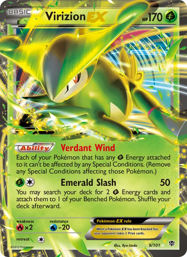 Virizion-EX Rare rarity Plasma Blast Pokémon card price