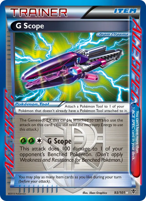 G Scope Rare rarity Plasma Blast Pokémon card price — $3.63