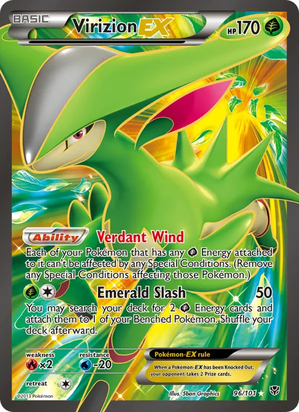 Virizion-EX Ultra Rare rarity Plasma Blast Pokémon card price
