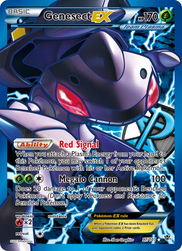 Genesect-EX Ultra Rare rarity Plasma Blast Pokémon card price