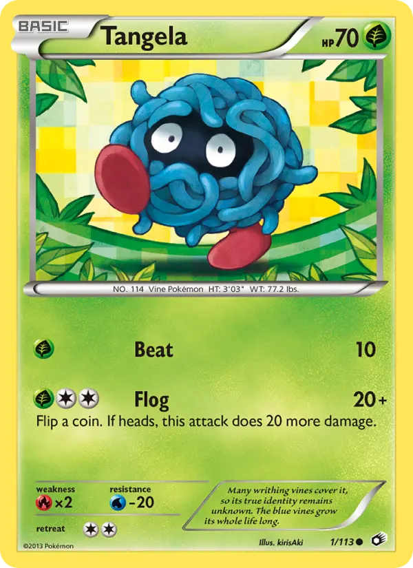 Tangela Common rarity Legendary Treasures Pokémon card price — $0.66