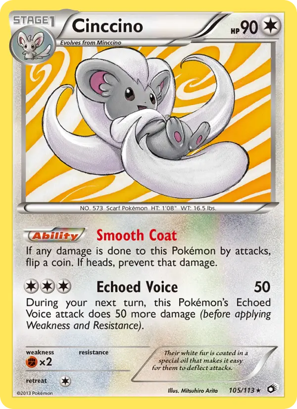 Cinccino Rare rarity Legendary Treasures Pokémon card price — $7.97