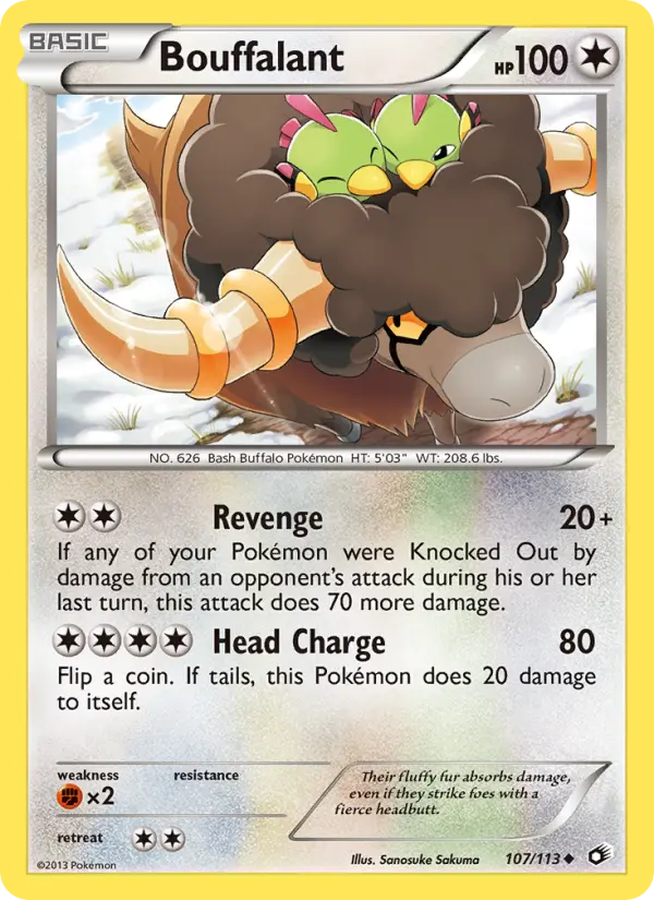 Bouffalant Uncommon rarity Legendary Treasures Pokémon card price — $4.36