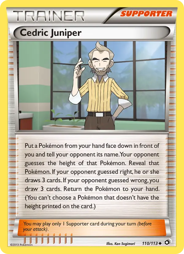 Cedric Juniper Uncommon rarity Legendary Treasures Pokémon card price — $0.87