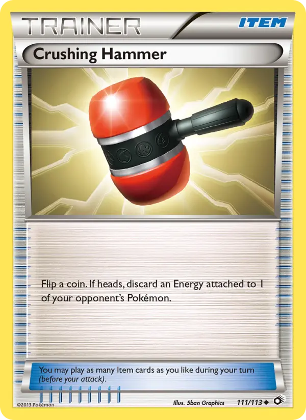 Crushing Hammer Uncommon rarity Legendary Treasures Pokémon card price — $0.89