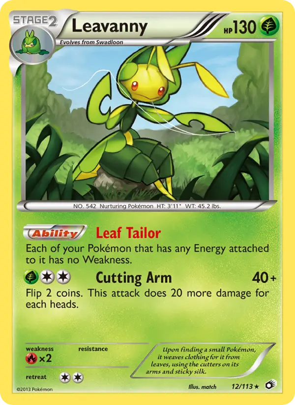Leavanny Rare rarity Legendary Treasures Pokémon card price — $1.37