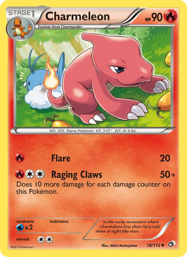 Charmeleon Uncommon rarity Legendary Treasures Pokémon card price — $19.33