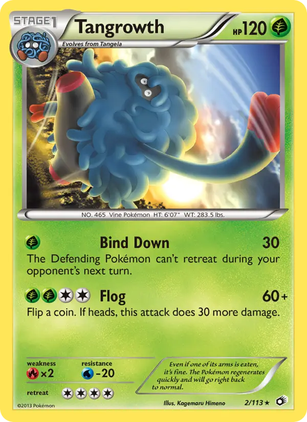Tangrowth Rare rarity Legendary Treasures Pokémon card price — $0.88