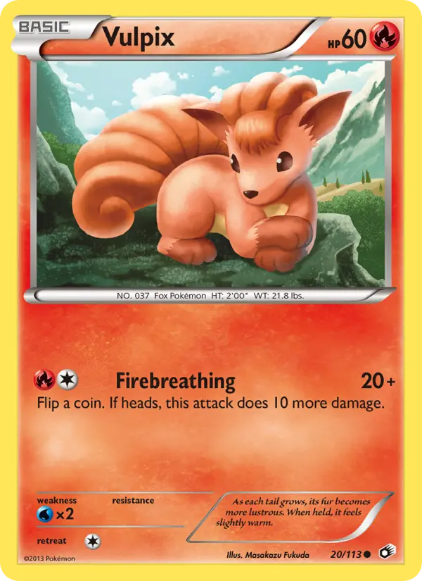 Vulpix Common rarity Legendary Treasures Pokémon card price — $6.97