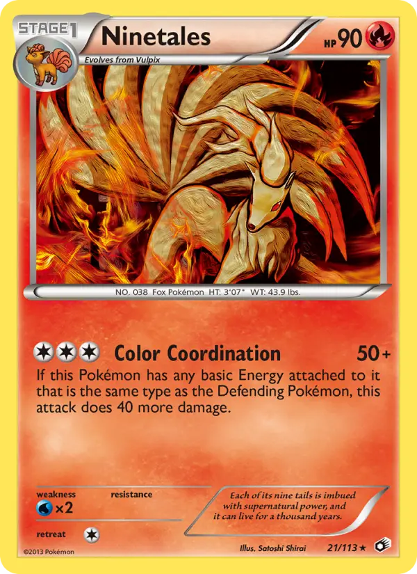 Ninetales Rare rarity Legendary Treasures Pokémon card price — $18.16