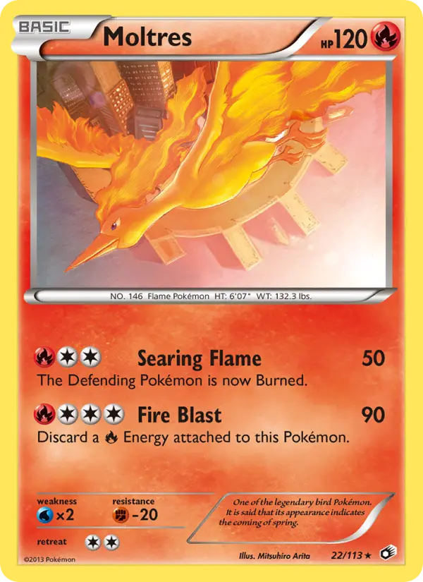 Moltres Rare rarity Legendary Treasures Pokémon card price — $5.92