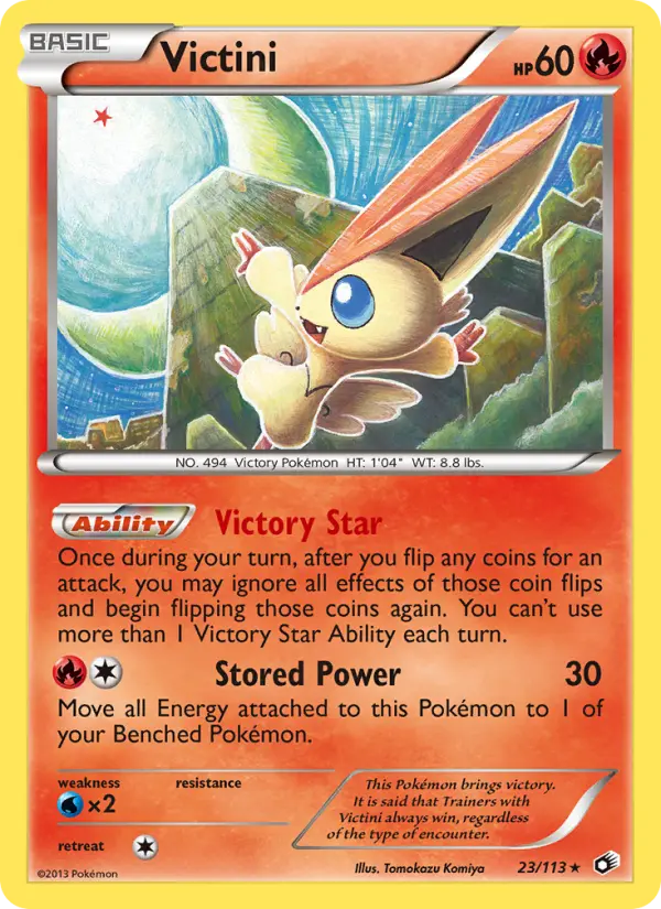 Victini Rare rarity Legendary Treasures Pokémon card price — $11.28