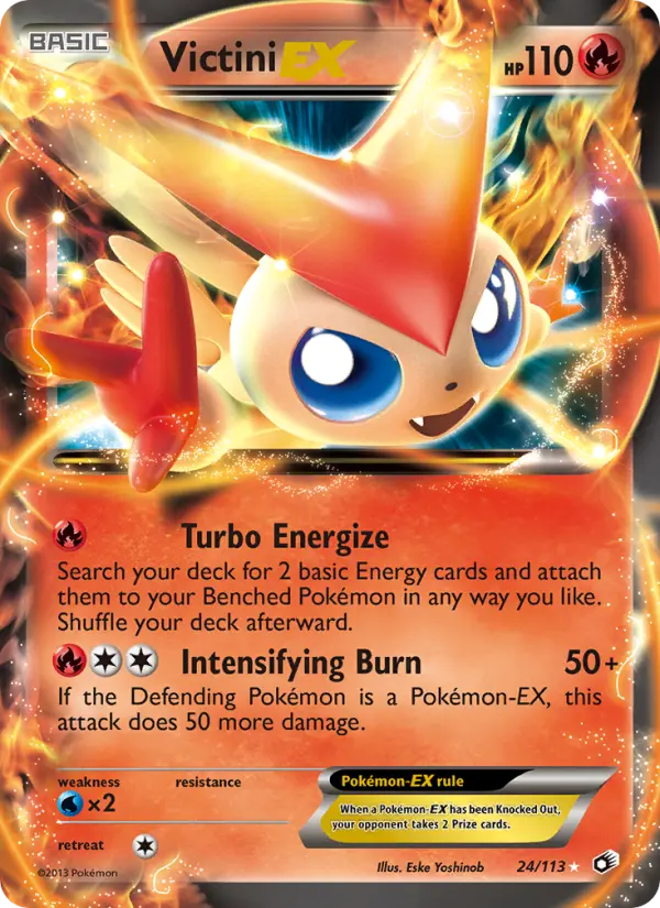 Victini-EX Rare rarity Legendary Treasures Pokémon card price — $5.22
