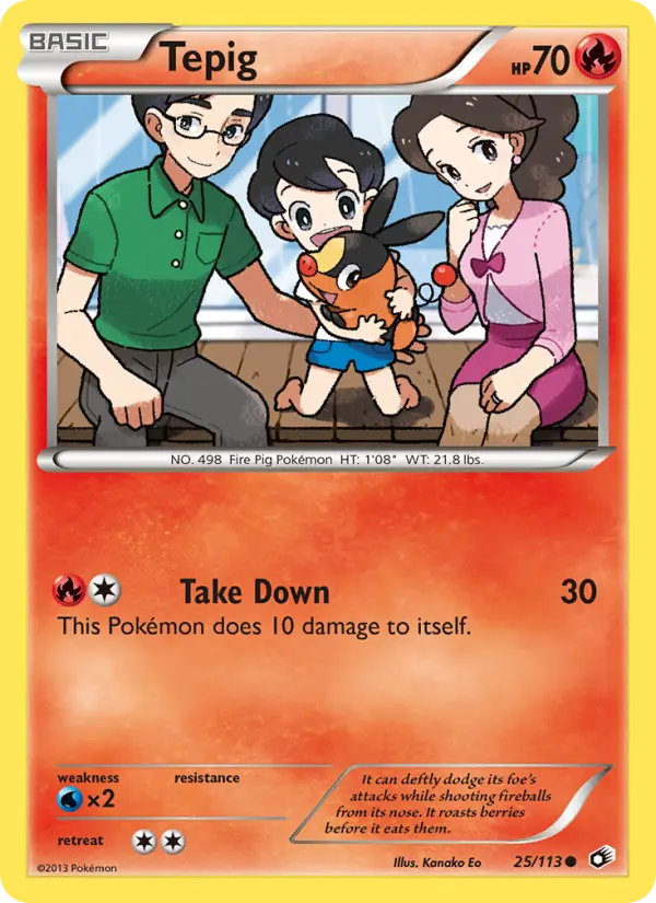 Tepig Common rarity Legendary Treasures Pokémon card price — $17.75