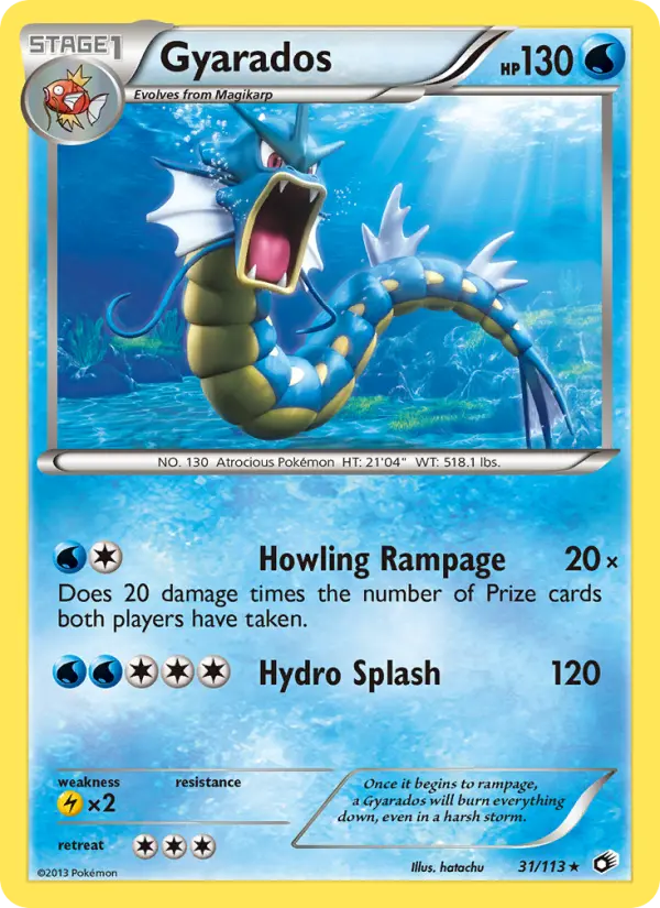 Gyarados Rare rarity Legendary Treasures Pokémon card price — $37.72