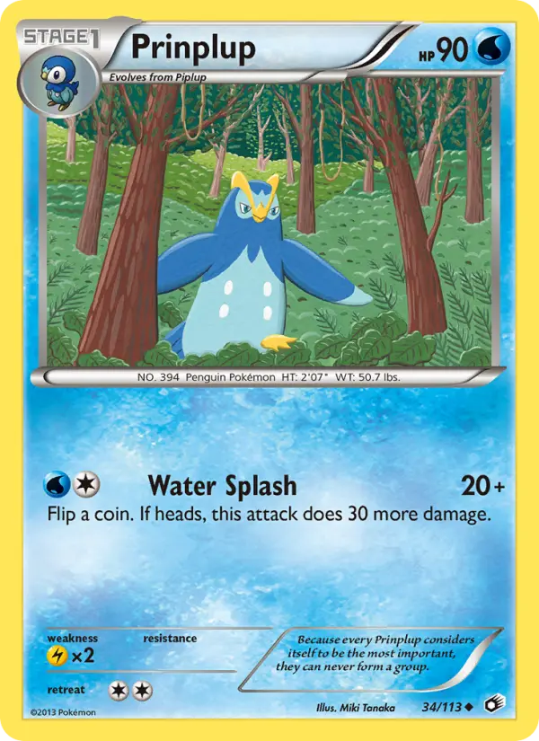 Prinplup Uncommon rarity Legendary Treasures Pokémon card price — $4.86