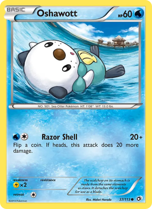 Oshawott Common rarity Legendary Treasures Pokémon card price — $5.70