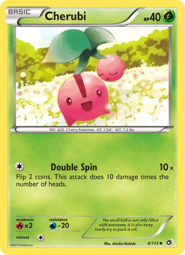 Cherubi Uncommon rarity Legendary Treasures Pokémon card price — $0.67
