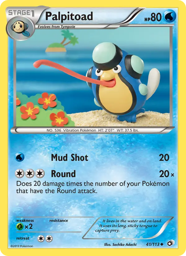 Palpitoad Uncommon rarity Legendary Treasures Pokémon card price — $5.15