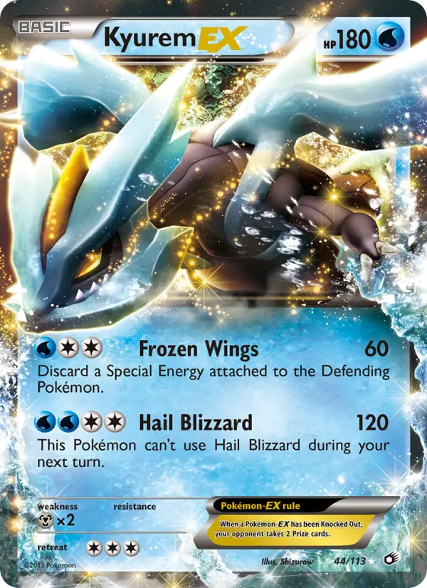 Kyurem-EX Rare rarity Legendary Treasures Pokémon card price — $3.78