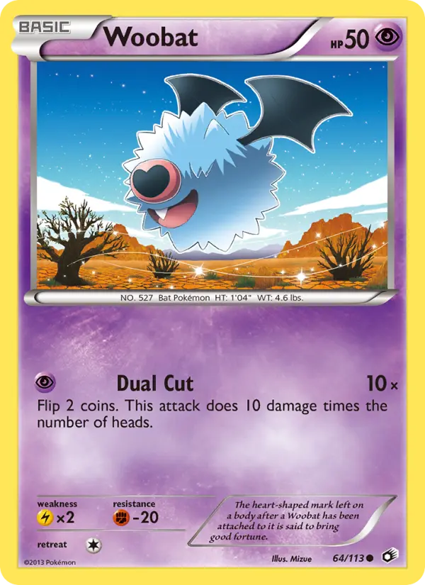 Woobat Common rarity Legendary Treasures Pokémon card price — $1.90