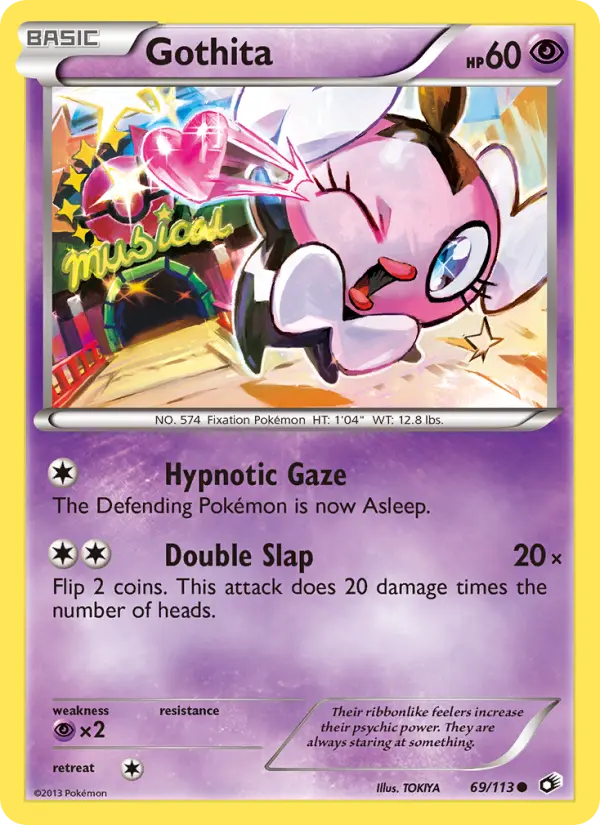 Gothita Common rarity Legendary Treasures Pokémon card price — $9.19
