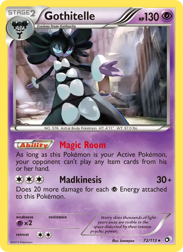 Gothitelle Rare rarity Legendary Treasures Pokémon card price — $1.80