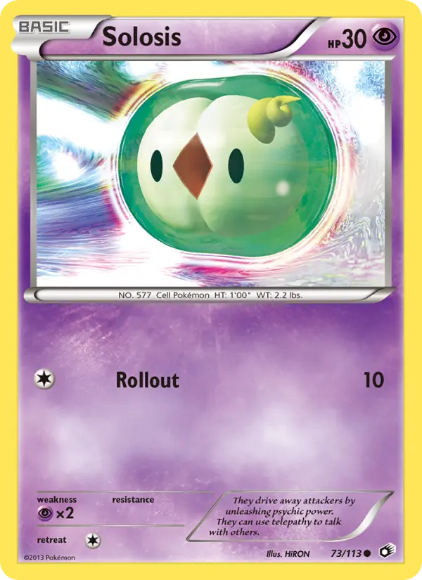 Solosis Common rarity Legendary Treasures Pokémon card price — $0.77